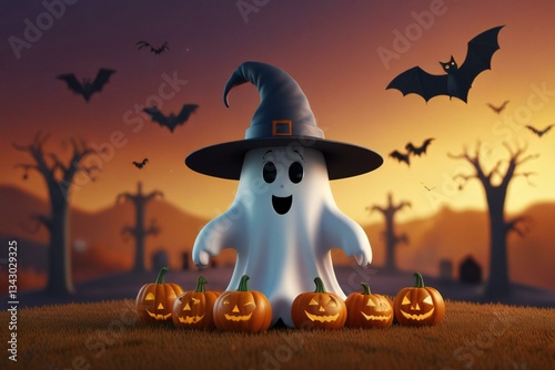 halloween background with pumpkin
