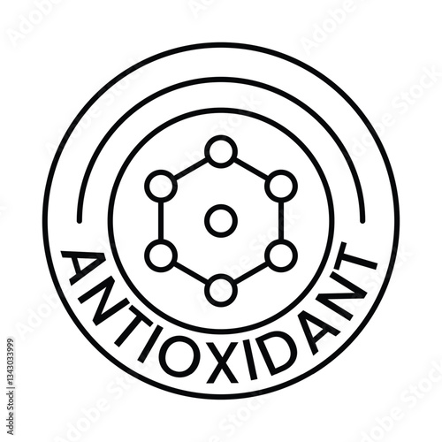antioxidant icon line vector illustration design