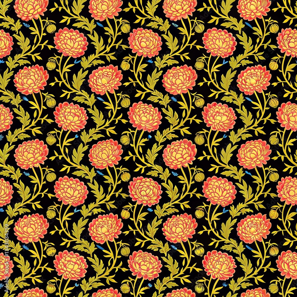 Fototapeta premium pattern of various flowers 