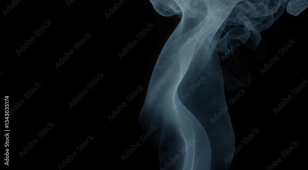 Abstract smoke wisps against a black background. Abstract smoke wisps against a black background.