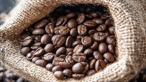 Loose coffee beans, roasted coffee beans