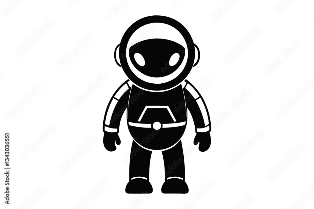 astronaut line art silhouette vector illustration astronaut line art silhouette vector illustration