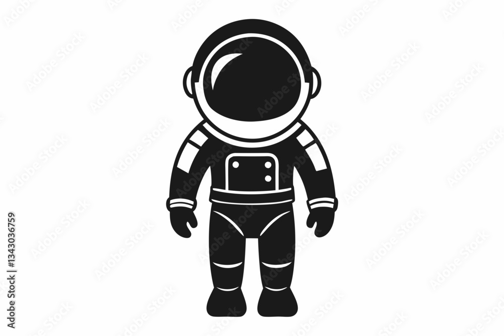 astronaut line art silhouette vector illustration astronaut line art silhouette vector illustration