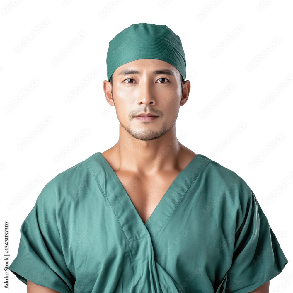 Medical staff in Green Scrubs in Operating Room Medical staff in Green Scrubs in Operating Room