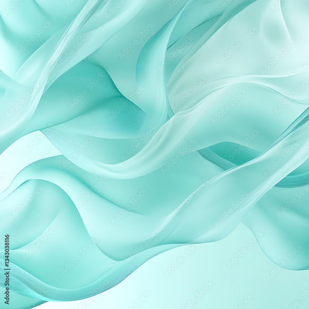 Flowing Teal Fabric for Abstract Background. Flowing Teal Fabric for Abstract Background.