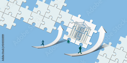 Making a profit, successful investments, receiving interest on a deposit, loans, economic and financial development in the banking business. Vector drawing