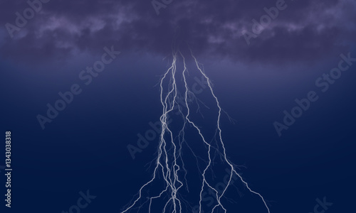 lightning in the sky