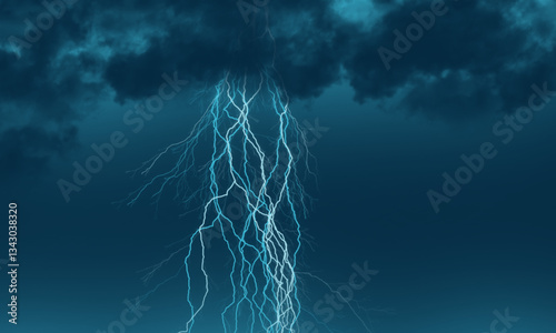 lightning in the sky