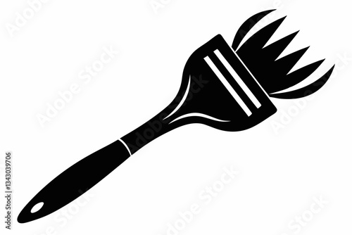 brush line art silhouette vector illustration