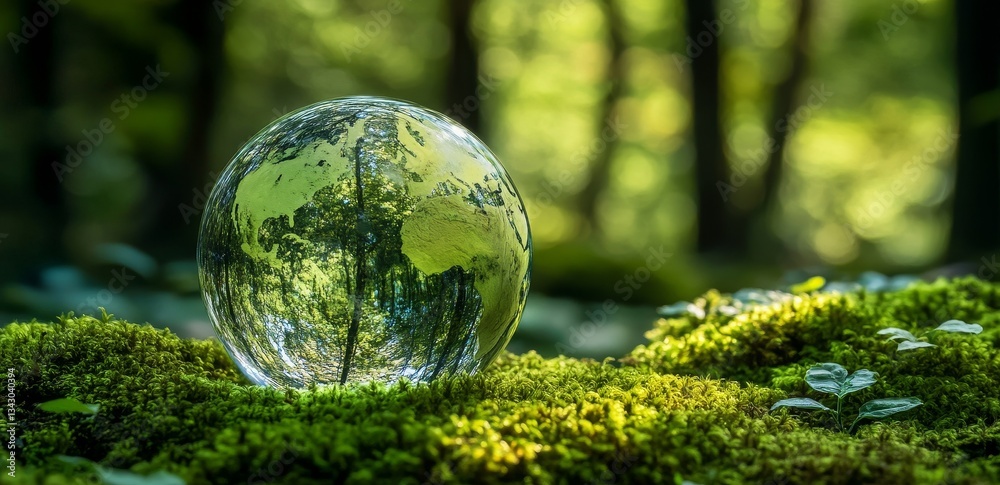 Crystal Earth in a Lush Forest Crystal Earth in a Lush Forest