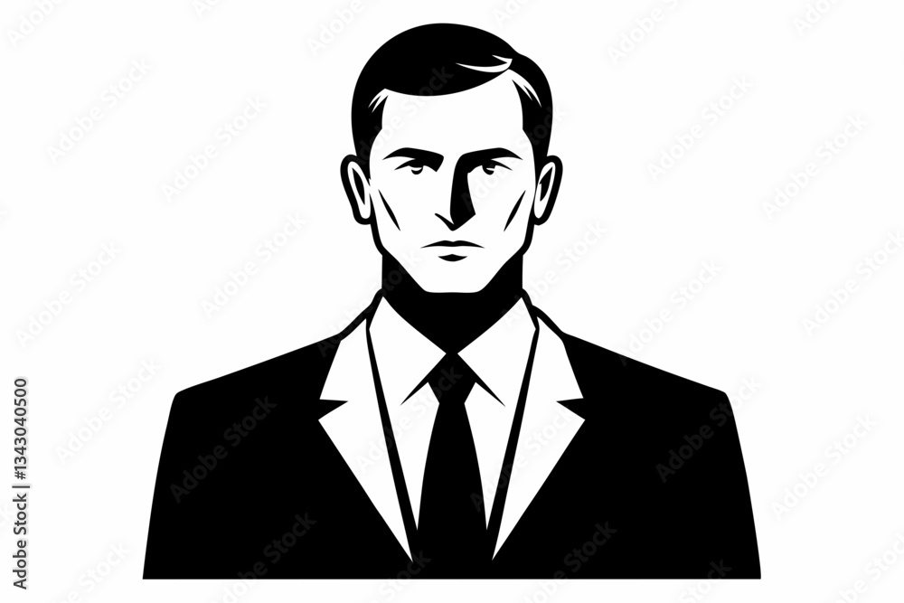 businessman line art silhouette vector illustration businessman line art silhouette vector illustration