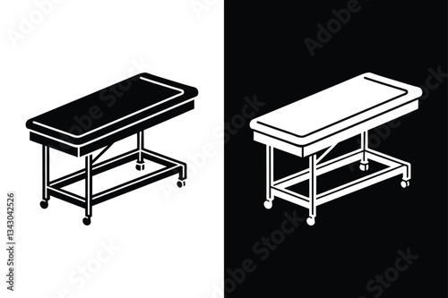 Editable Examination Table Vector. Perfect for Clinics, Hospitals & Healthcare Design