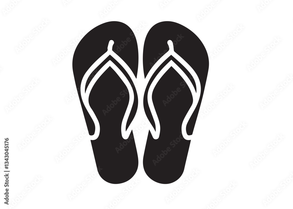 Flops Silhouette vector summer design Flops Silhouette vector summer design
