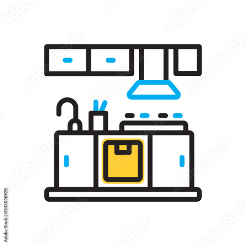 Multi color icon for kitchen