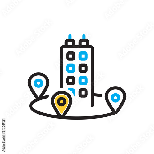 Multi color icon for near