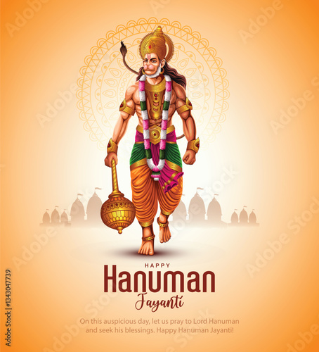 new Happy Hanuman Jayanti. god abstract Vector Illustration design.
