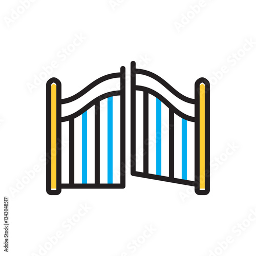 Multi color icon for gate