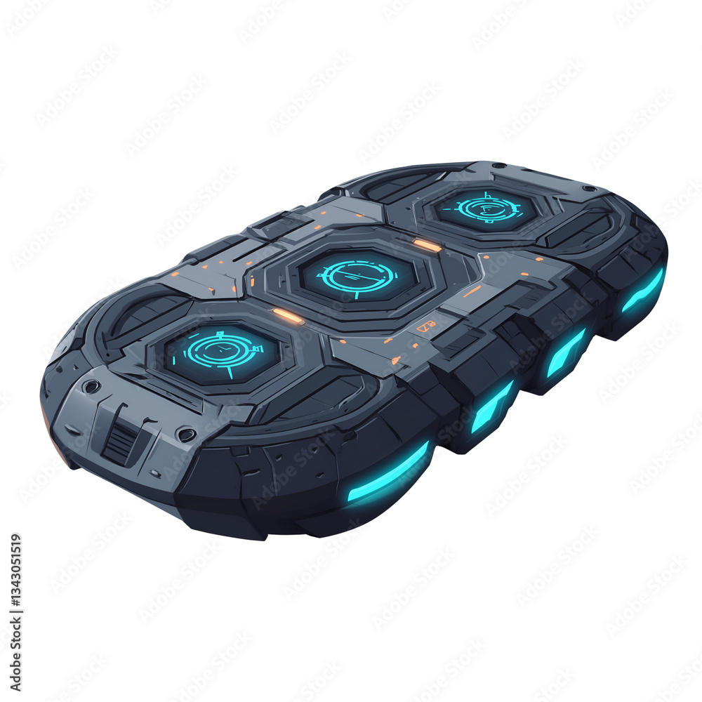 Futuristic Platform Design with Glowing Lights on a White or Transparent Background. Gaming and Esports Concept Futuristic Platform Design with Glowing Lights on a White or Transparent Background. Gaming and Esports Concept