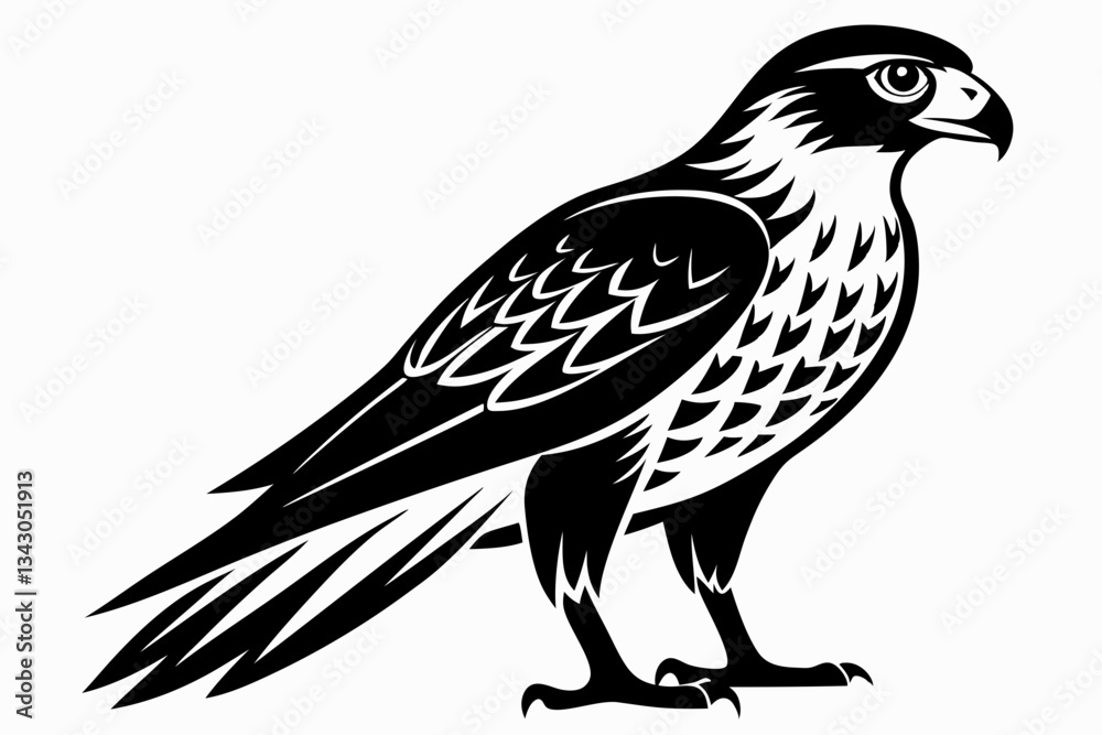 goshawk bird line art silhouette vector illustration goshawk bird line art silhouette vector illustration