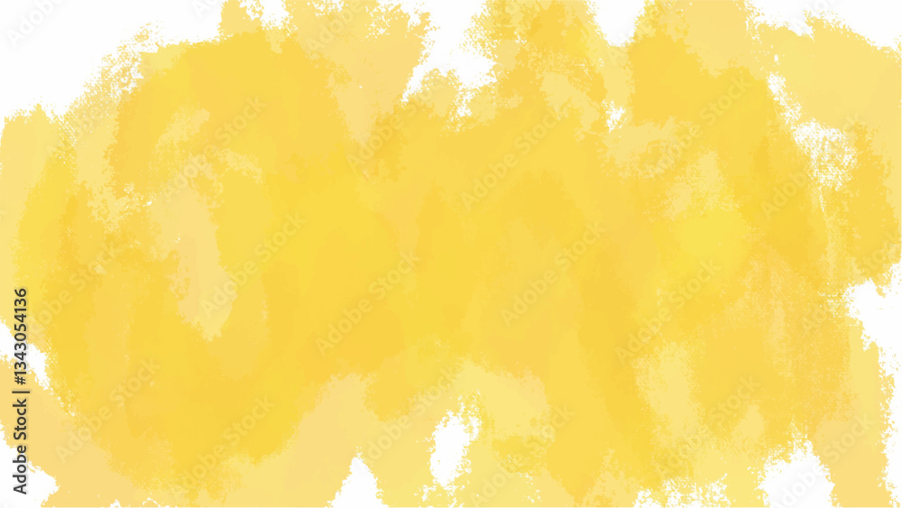 Yellow watercolor background with copyspace for your design. vector.