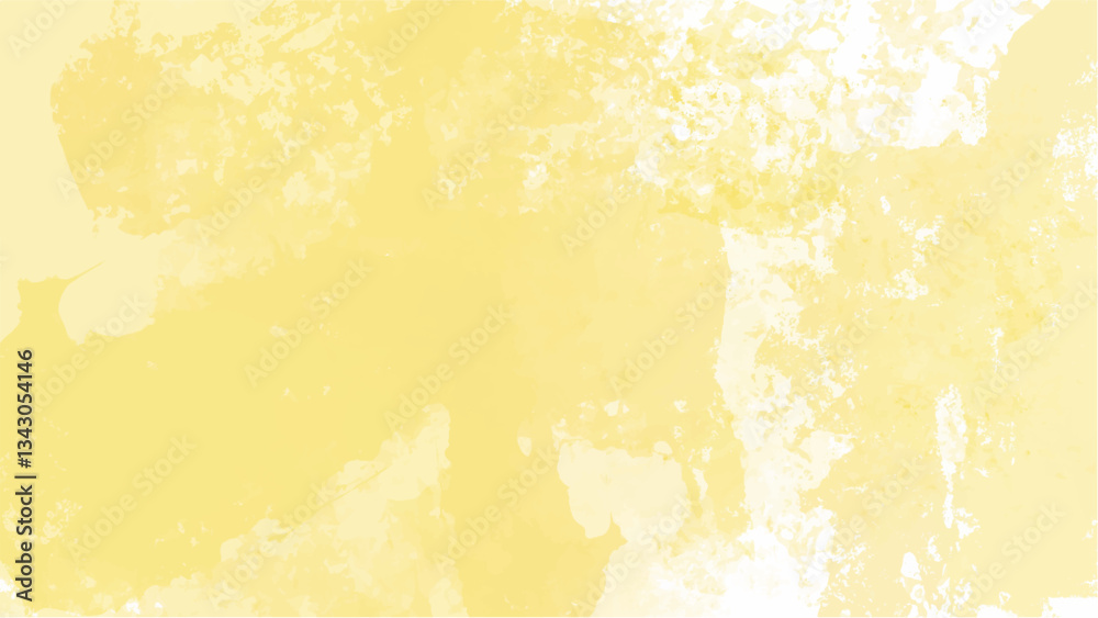Yellow watercolor background with copyspace for your design. vector.