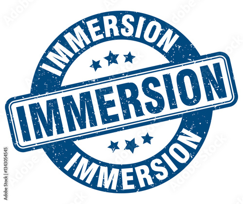 immersion stamp. immersion label. round grunge sign