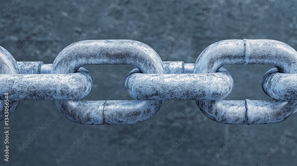 Naklejka premium Industrial Chain: A Symbol of Strength and Connection