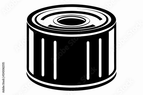 oil filter line art silhouette vector illustration