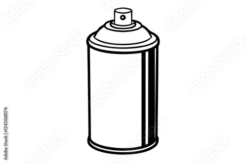 spray paint can line art silhouette vector illustration