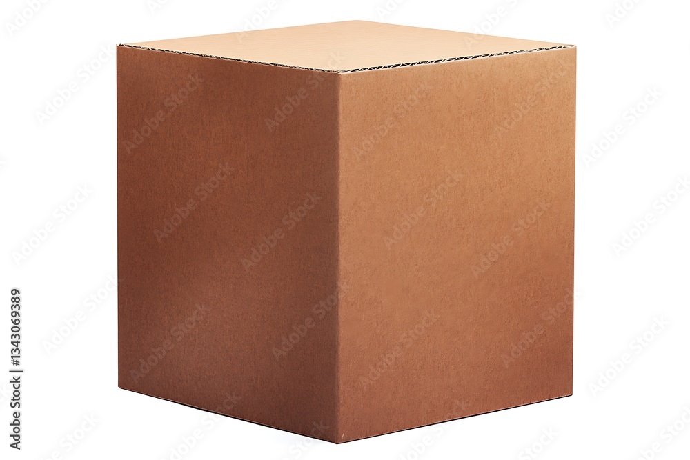 A simple, sturdy cardboard box, waiting to be filled with dreams and possibilities, ready for a new adventure, offering endless potential against a plain white background. A simple, sturdy cardboard box, waiting to be filled with dreams and possibilities, ready for a new adventure, offering endless potential against a plain white background.