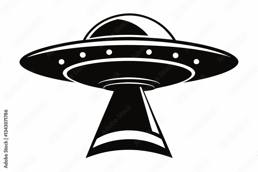 ufo line art silhouette vector illustration ufo line art silhouette vector illustration
