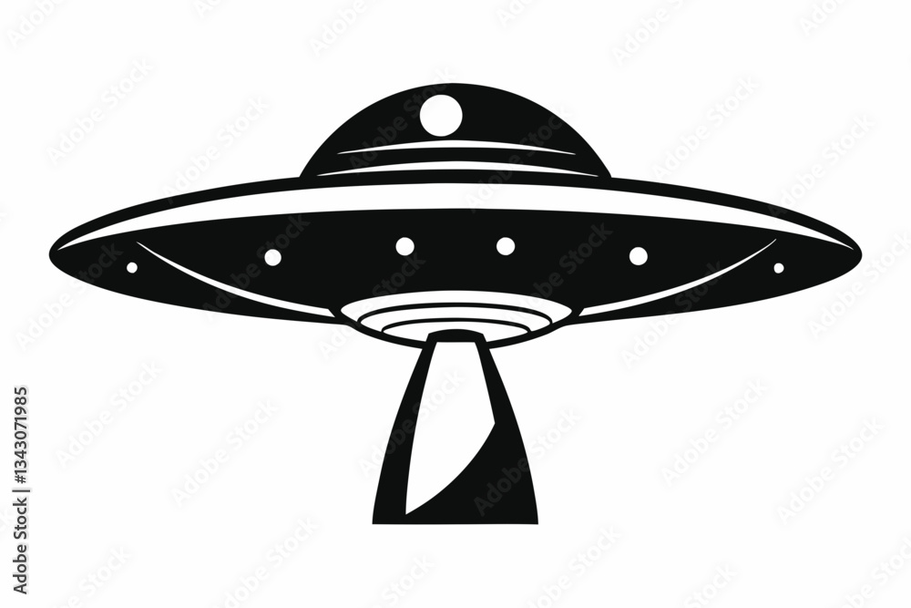 ufo line art silhouette vector illustration ufo line art silhouette vector illustration