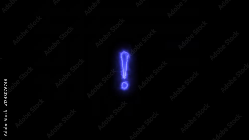 glowing Exclamation Mark icon animation glowing Exclamation Mark icon animation