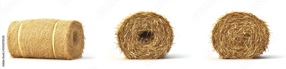Obraz premium Rolled Hay Bales