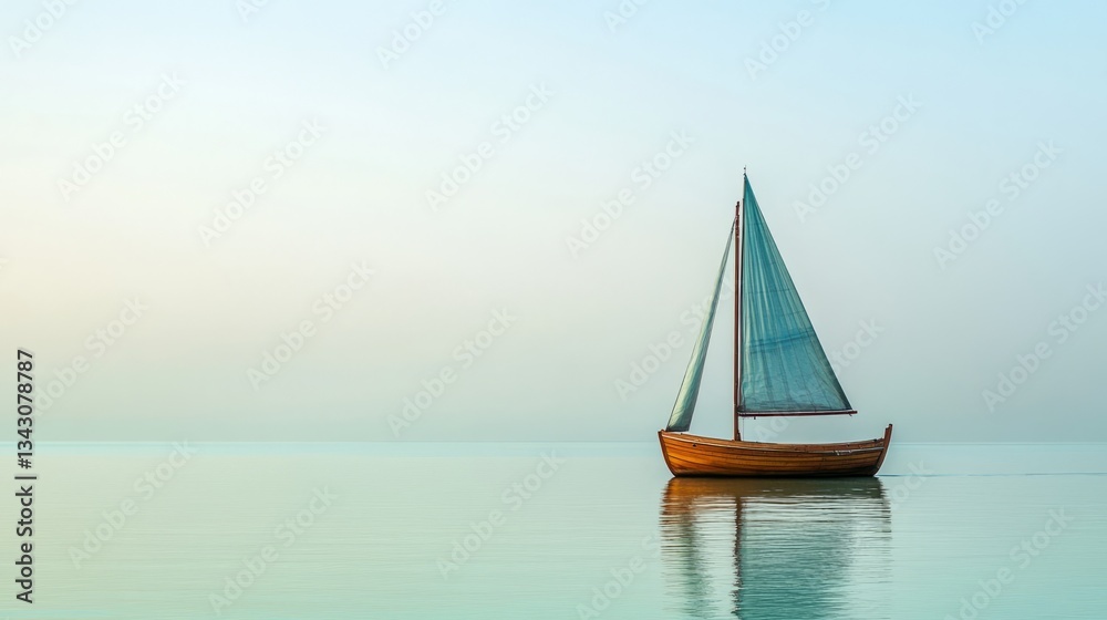 Obraz premium Space Brown Wooden Perspective Right Nautical Sail