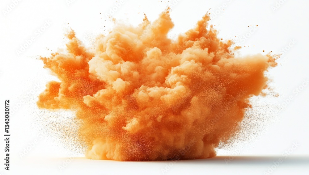 Orange Powder Explosion