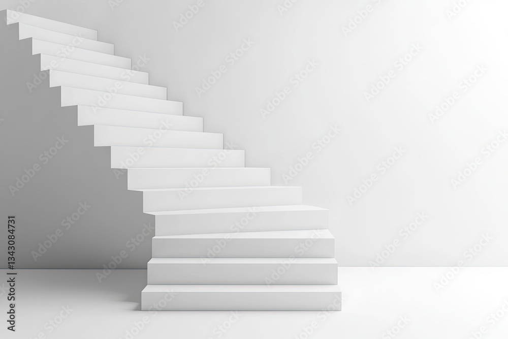 Modern spiral staircase in a minimalist interior Modern spiral staircase in a minimalist interior
