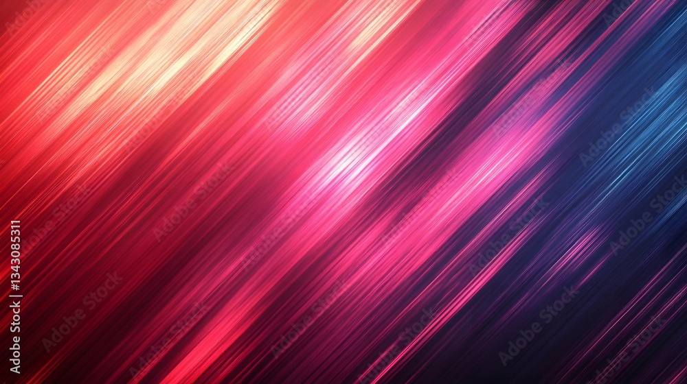 Fototapeta premium Angled abstract pattern of colorful light and shadow streaks