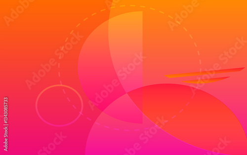 Vibrant Abstract Geometric Design with Bold Colors Background