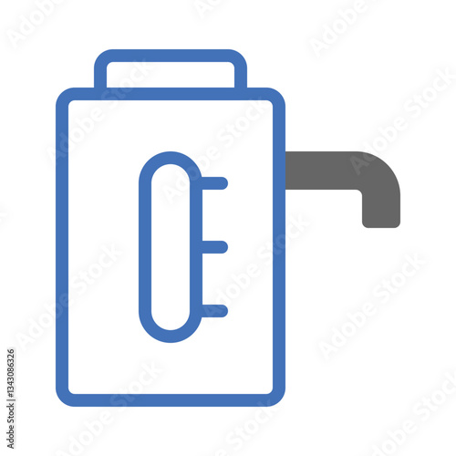 Modern Hot Water Boiler Flat Vector Illustration