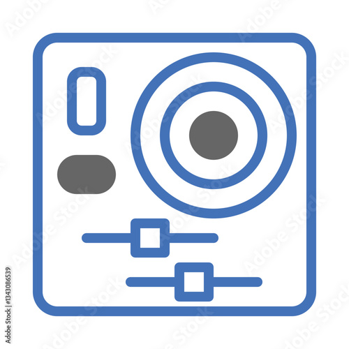 Vector Audio Mixer Interface Symbol, Audio Panel