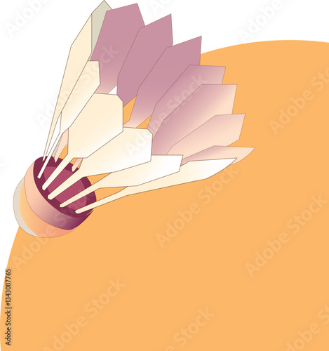 shuttlecock desain shuttlecock gradation vector badminton