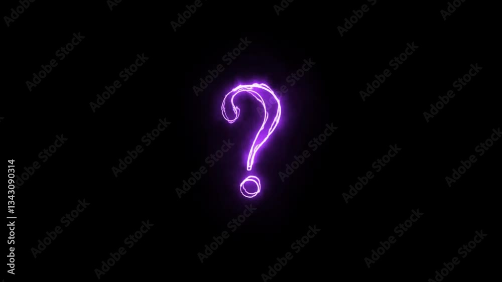 glowing question mark icon animation glowing question mark icon animation