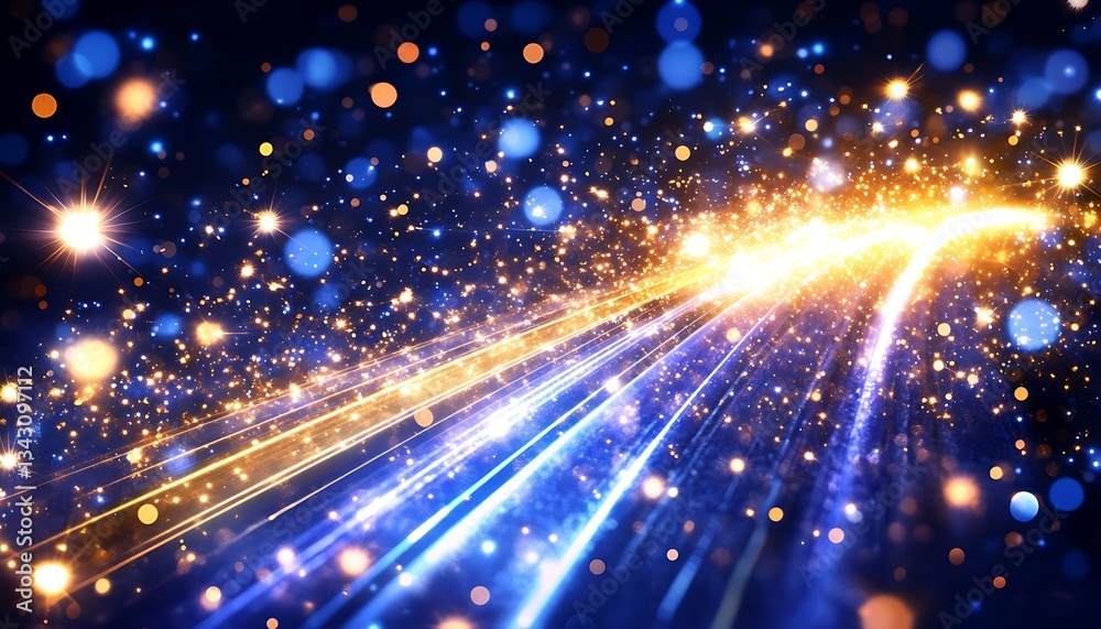 Glittering Stardust Trail for Cosmic Speed, Night Sky. Glittering Stardust Trail for Cosmic Speed, Night Sky.