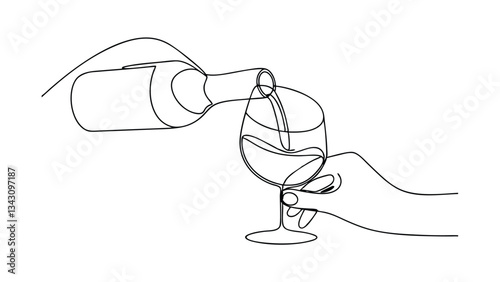 Elegant Wine Pouring Online Art, Glass, Beverage, Hand, Bottle