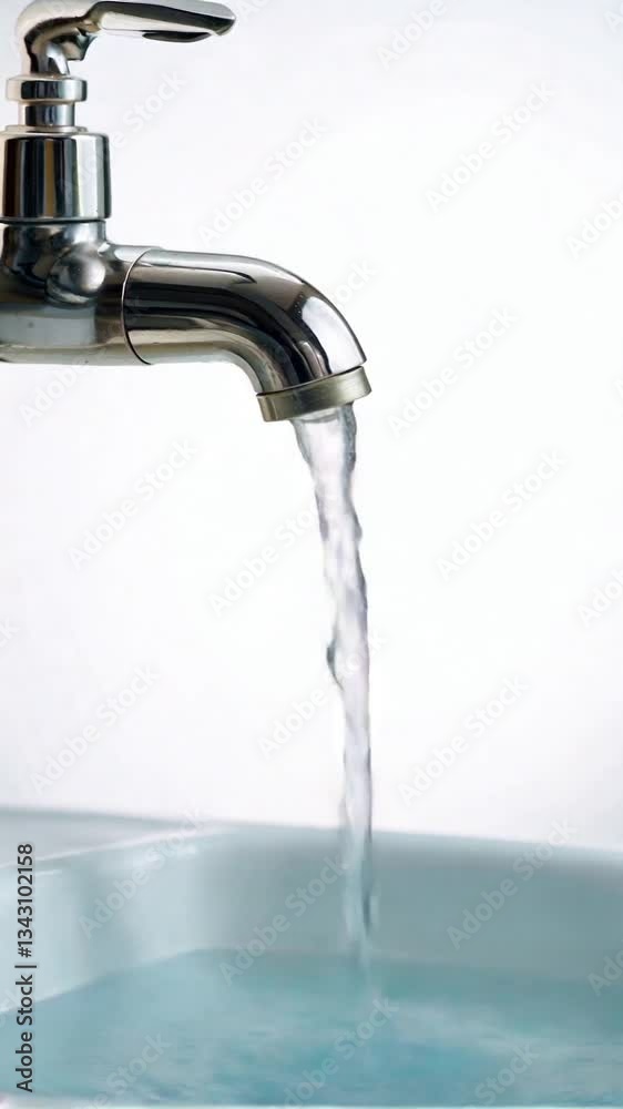 water flowing from a faucet