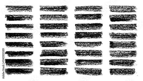 Grunge brush strokes, lines, ink smudges, hand-drawn scribble shapes. Handmade sketchy marks, acrylic stains, charcoal streaks. Paint textures, dry brush effect. Marker underline. Vector illustration