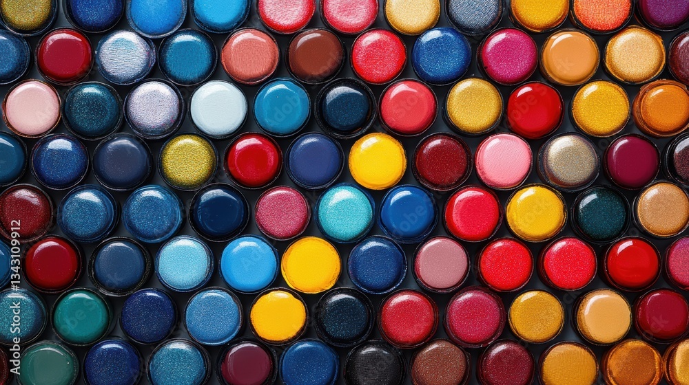 A vibrant mosaic of red, blue, and yellow nail polish bottles, arranged in a playful, overlapping pattern, creating a dynamic and eye-catching visual display. A vibrant mosaic of red, blue, and yellow nail polish bottles, arranged in a playful, overlapping pattern, creating a dynamic and eye-catching visual display.