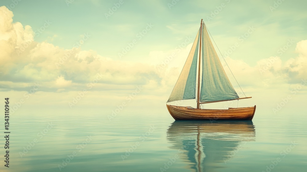Fototapeta premium Space Brown Wooden Perspective Blue Text Empty Sea