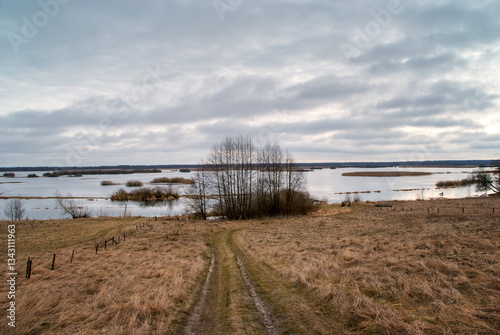 Wiosenne rozlewiska rzeki Biebrzy, Podlasie, Polska